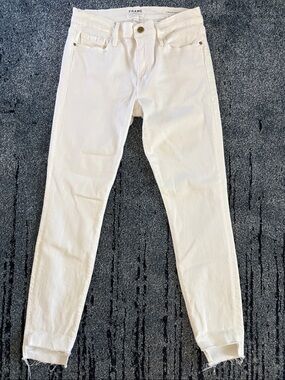 Frame Denim Le Skinny de Jeanne White Jeans-Excellent Condition